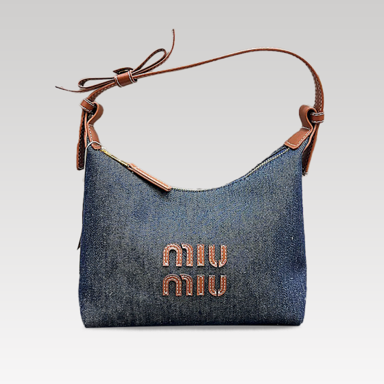 MIUMIU denim lunch box bag